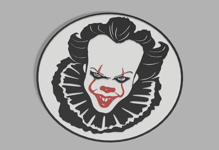 plaque for ça le clown wall decor frame