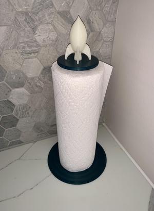Paper Towel Holder with Customizable Topper