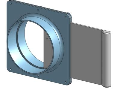 4-inch Duct Blast Gate - Fume or Dust Extraction