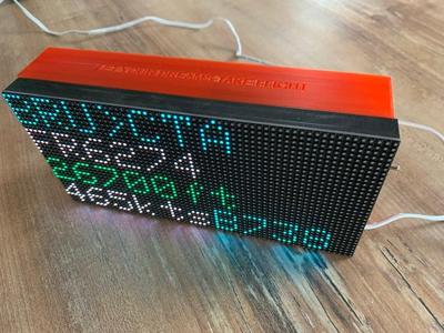 P3 64x32 LED matrix case with ESP8266 holder