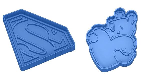 Biscuit Moulds - Captain América - Superman -Spiderman - Winnie the pooh - Winnie the pooh - Cookie cutter - Cookie cutter- Biscuit cutter