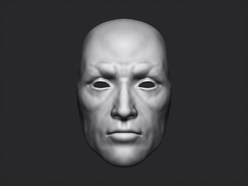 Male Face Mask 3D print model