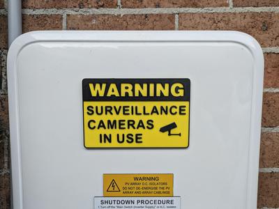 Surveillance In Use Sign