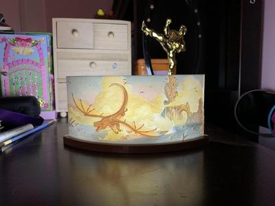 Lithophane Stand USB 180mm - Low profile