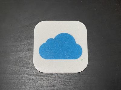 iCloud App Icon for iPhone Coasters