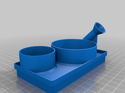 Holder for flux, tin and brush.