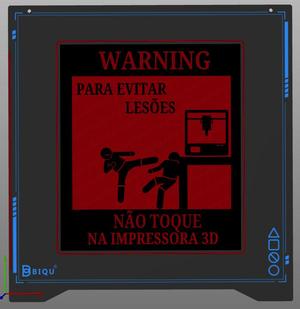 Placa - Nao toque na impressora