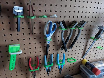 Pegboard tool holders