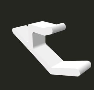 Bag deskhook for 18mm thick desk