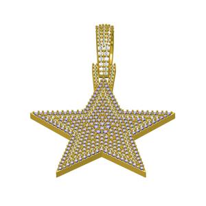 Colorful Diamond Star Pendant