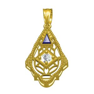 Filigree Art Deco Diamond Pendant