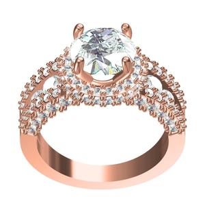 Round Diamond Halo Solitaire Engagement Ring
