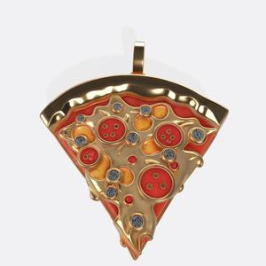 Pizza Slice Pendant Keychain 1