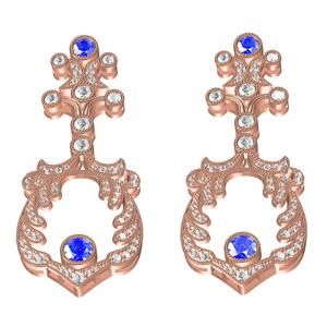 Antique Vintage Style Diamond Stud Earring