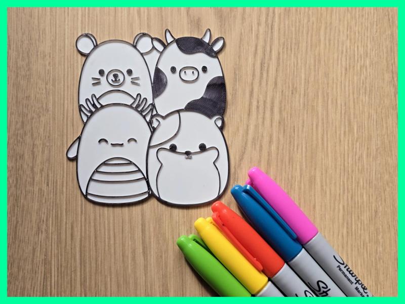 Cute 4 Friends Squishmallow Squad Diy Color No Ams