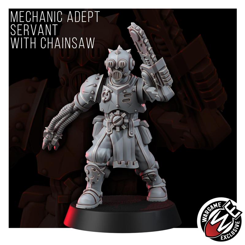 MECHANIC ADEPT SERVANT WITH CHAINSAW (AND LICKING SAW)