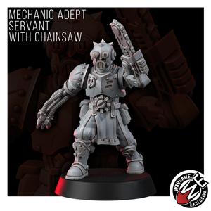 MECHANIC ADEPT SERVANT WITH CHAINSAW (AND LICKING SAW)