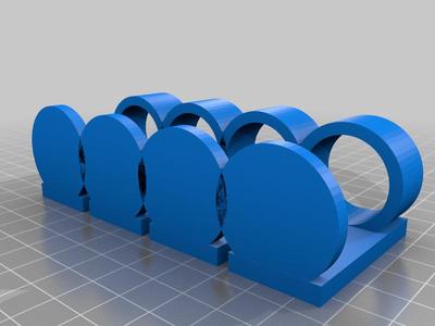 glass vial holder 4x with magnetic mount 5x5x5mm