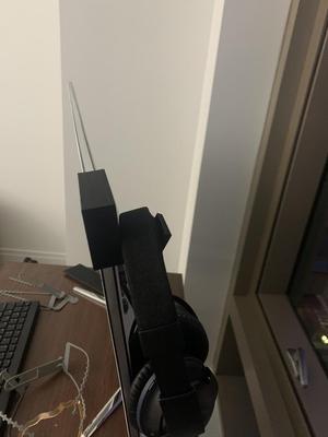 Computer monitor headphone hook