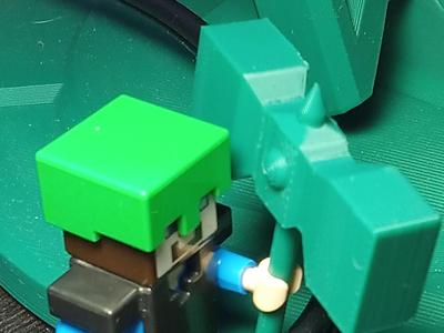 mini plastic figure hammer weapon