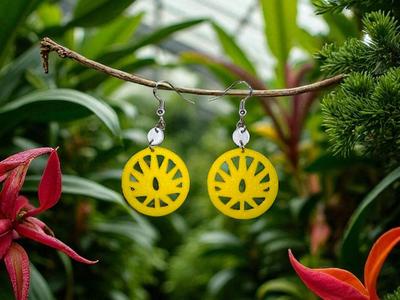 Esotic plant earrings