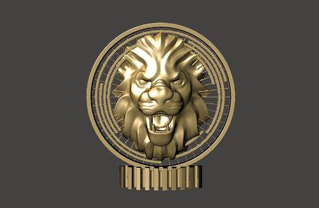Angry Looking Lion - P37 - Decor - Trinket - Quick Print Gift - 3D - NO SUPPORT