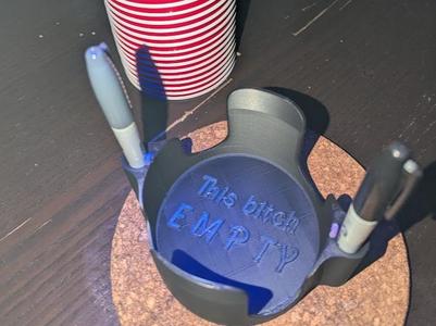 Cup and Marker Holder (tie hole remix)
