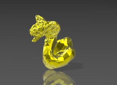 Cobra Snake - Voronoi Style, Spider Web and LowPoly Mixture Model