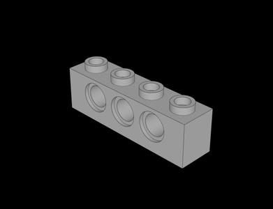 Lego Compatible (3701.dat) Technic Brick  1 x  4 with Holes