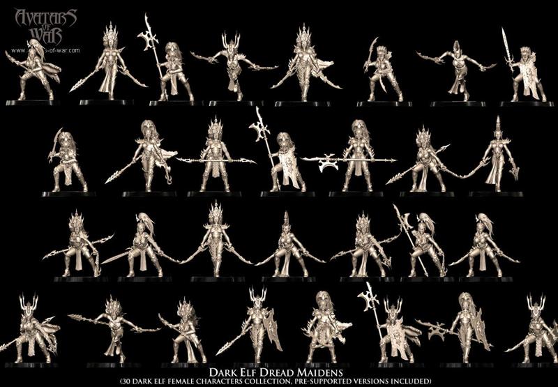 Dark Elf Dread Maidens (30 Dark Elves)
