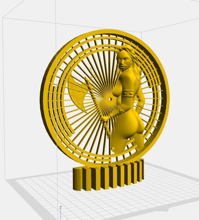 Warrior Woman - P21 - Decor - Trinket - Quick Print Gift - 3D - NO SUPPORT