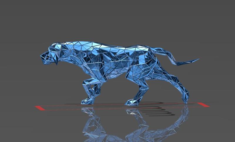Hunting Dog - Low Voronoi Style - Single Spider Web - LowPoly - Perfect Design - Easy Print - Decor