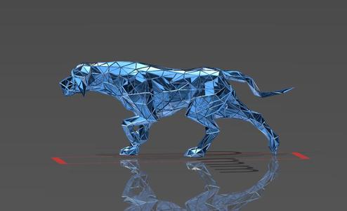Hunting Dog - Low Voronoi Style - Single Spider Web - LowPoly - Perfect Design - Easy Print - Decor