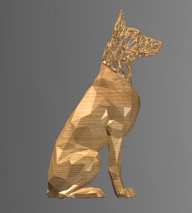 Doberman - Spider Web and Low Poly