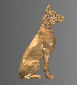 Doberman - Spider Web and Low Poly