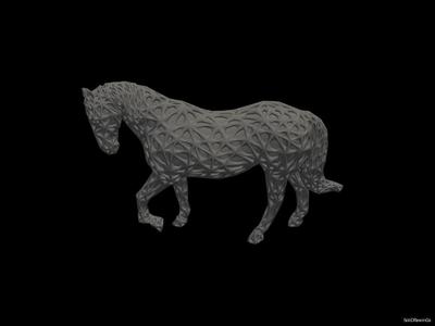 Graceful Stride Horse - Voronoi Style - Spider Web - LowPoly - Perfect Design - Easy Print - Decor