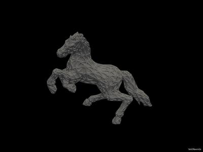 Horse Wild Wind - Voronoi Style - Spider Web - LowPoly - Perfect Design - Easy Print - Decor