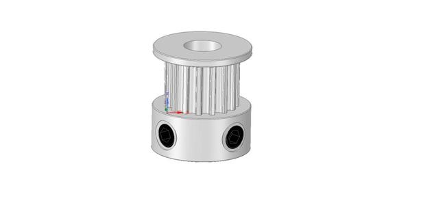 GT2 16T Pulley Wheel With 5mm Bore And Screws (Model)