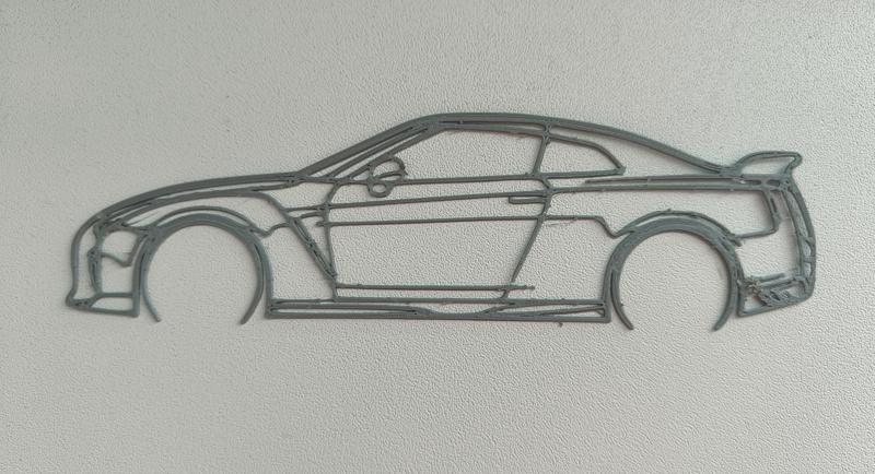 Nissan Gtr R35 Mini Wall Sculpture