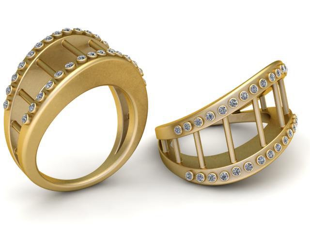 3D Gold RING  3D Printable Model