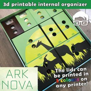 ARK NOVA 3D PRINTABLE INSERTS / INTERNAL ORGANIZER BY AMMEDIA3D