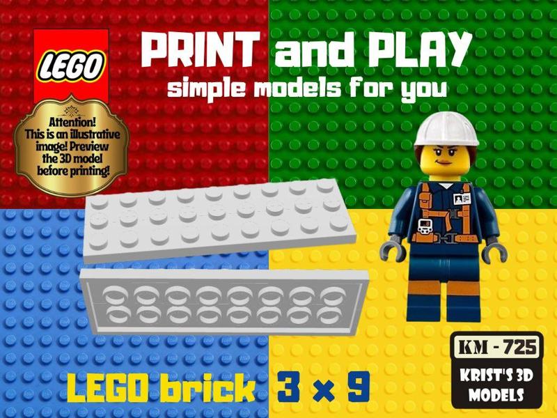 lego brick 3x9