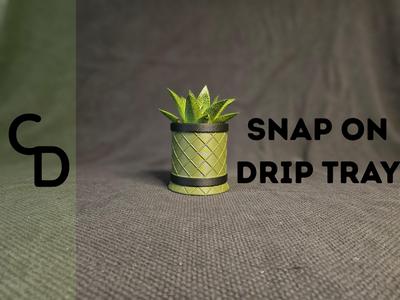 Knurled pot with drip tray Snap-On Planter