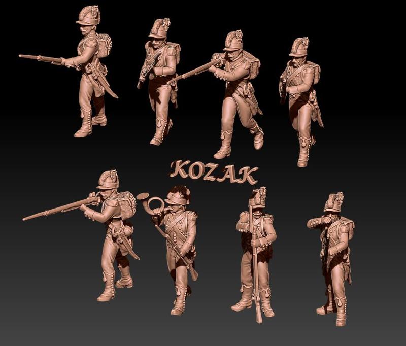 Napoleonic (early) french light infantry in tarleton set 2