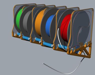 The Shark (Spool Holder and Retraction Keeper) for Prusa MMU