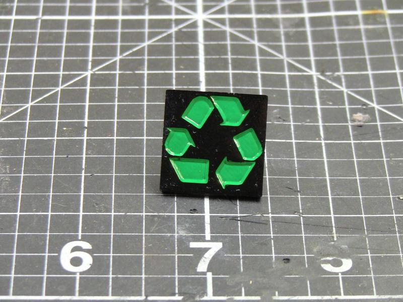 Recycle symbol enamel pin