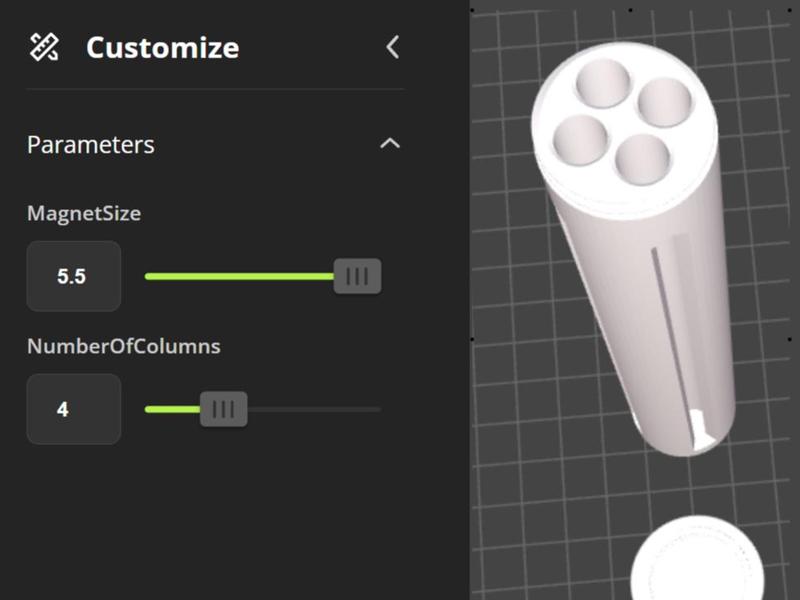Magneto Parametric - Magnet holder tubes