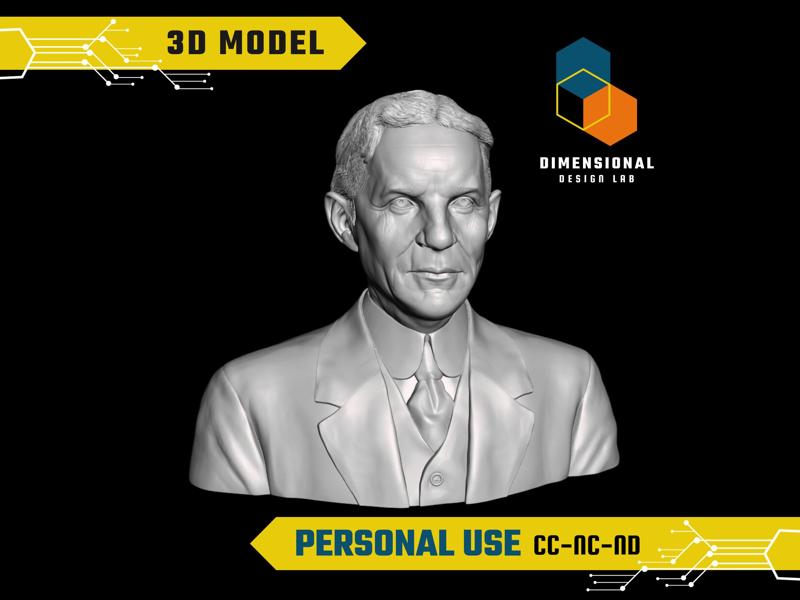 Henry Ford - High-Quality STL File for 3D Printing (PERSONAL USE)