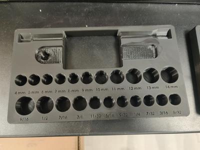 Socket set holder. MM and SAE.