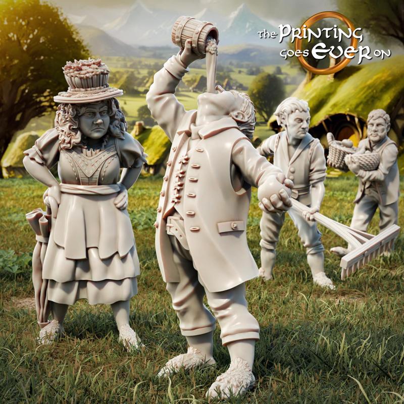 Halfling Commoners - Presupported